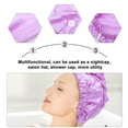 thumbnail image 3 of Sleeping Cap Hair Curly Hat 2 PCS Long Silk Bonnet Women Large Purple Miss Woman, 3 of 6