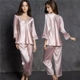thumbnail image 7 of Ice Silk Kawaii Clothes Women Sleepwear Sexy Big Size Pajama Sets Lace Loungewear Set Korean Fashion Loose Spring Autumn Pajamas, 7 of 7