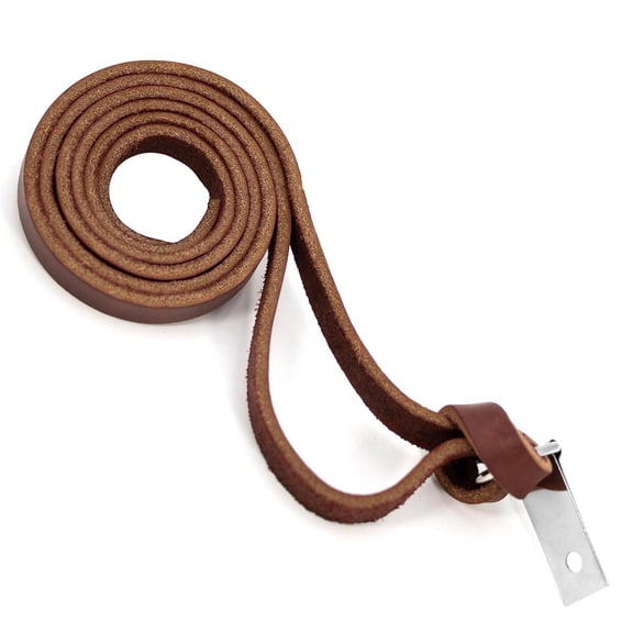 Jeffers Equine Latigo Leather Horse Saddle String with Clip and Dee Ring, 1/2" x 24" Burgundy, Western Tack Strap, Equestrian Riding Gear, Saddle Accessory for Ranch, Barn, Harness Equipment