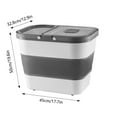 thumbnail image 2 of uvwlwu Foldable Airtight Food Storage Bucket Container with Lid for Dry Supplies and Kitchen Pantry Organization(Grey), 2 of 4