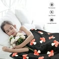 thumbnail image 3 of Mushroom Blanket, Birthday Gifts for Women Kids, Red Mushroom Christmas Decorations, Soft Flannel Fleece Throw Blanket for Sofa Couch Bed, Cottagecore Room Decor 60''''x50'''', 3 of 5