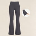 thumbnail image 5 of KICILVS Flare Leggings For Women High Waist Yoga Pants with Pockets Soft Stretch Pants for Workout and Daily Wear Gray, 5 of 8