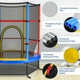 thumbnail image 3 of YYAo Outdoor Trampoline, Recreational Trampoline,55 Inch Kids Recreational Trampoline Bouncing Jumping Mat with Enclosure Net-Yellow, 3 of 10