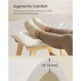 thumbnail image 3 of SONGMICS Foot Stool Ottoman, Padded Foot Rest Under Desk with Solid Wood Frame, Removable Cover, Summer Sand and Natural Beige, 3 of 5