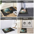 thumbnail image 5 of Honeii Owl Globe Sculpture Pattern Door Mat, Welcome Door Mats Outdoor Indoor, Stain and Fade Resistant, Non-Slip Entry Matfor Bedroom, Bathroom, Kitchen, 5 of 7