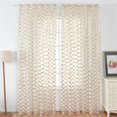 thumbnail image 4 of Linterna terileno cortinas doradas sala de estar balcón puerta ventana cortina Panel transparente 100x200cm 2 piezas Eigraketly ZHF0408, 4 of 6