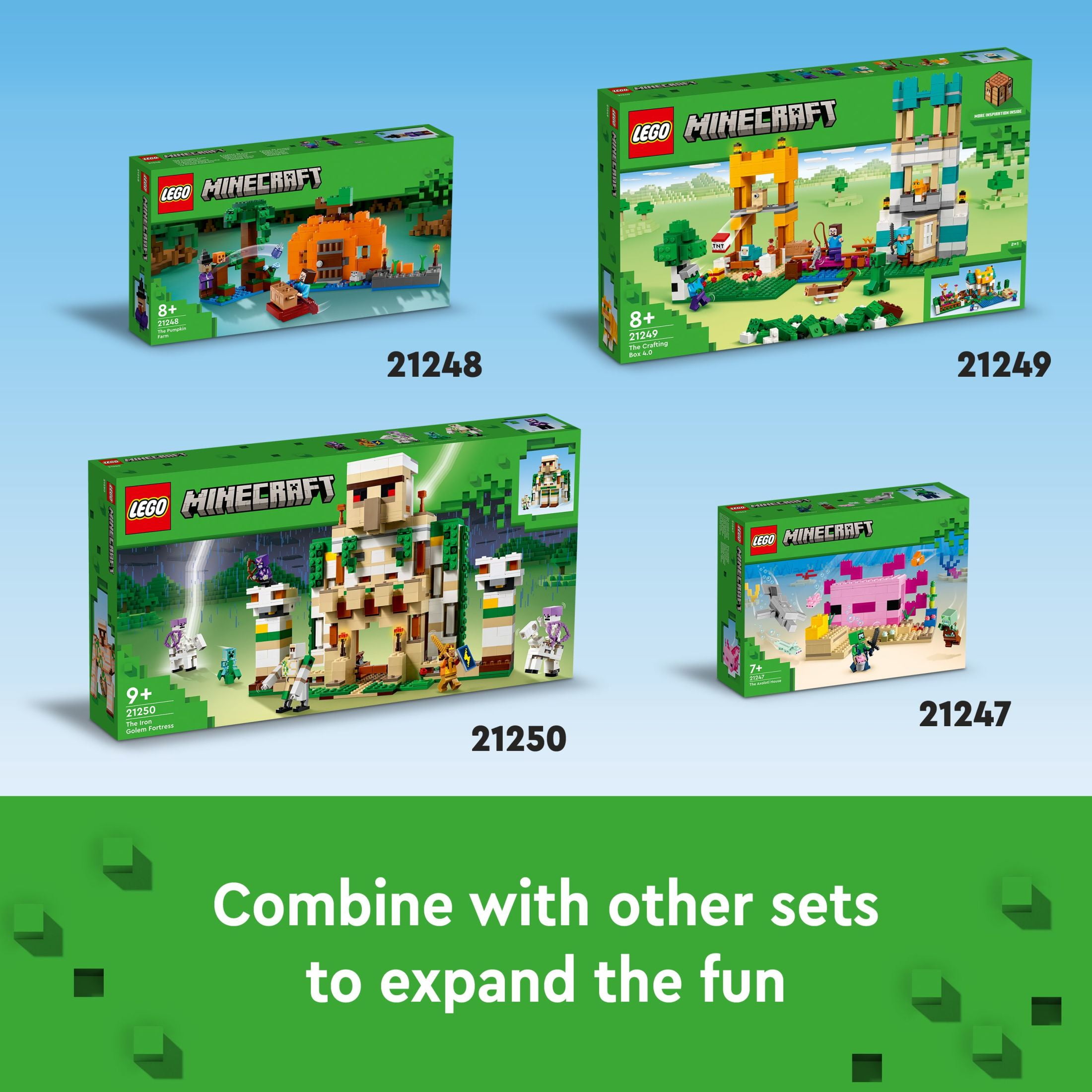 LEGO Minecraft The Pumpkin Farm Building Set, Halloween Toy for Boys, Girls, & Gamers Ages 8 and up, 21248