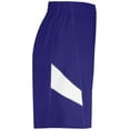 thumbnail image 6 of Holloway Sportswear 2XL Womens Dual-Side Single Ply Shorts Purple/White 224379, 6 of 6