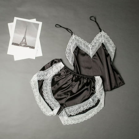 Levmjia Babydoll Lingerie Mesh Sexy Lingerie 2PC Women Sexy Lace Patchwork Solid Lingerie Nightwear Underwear Robe Set Sleepwear