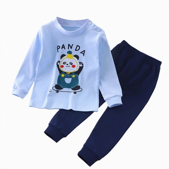 NOLDARES Baby Boy Clothes 3 6 12 18 24 Months 3T 4T 5T Fall Winter Outfit Embroidery Long Sleeve Romper Pants Set Size:3-4 Y,Blue
