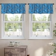 thumbnail image 2 of LALILO Kitchen Curtain Valance Natural Gray And Black Hibiscus Rod Pocket Window Curtain 52"x 18" Set of 2, 2 of 5