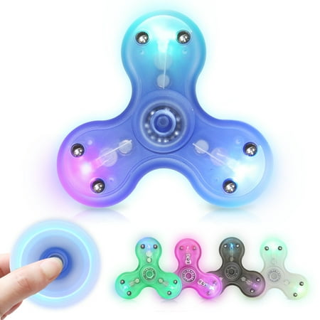 LED Light Flash Tri Fidget Hand Spinner Focus Desk Toy EDC ADHD Autism KID ADULT - Combo (Best Toys For Kids With Autism)