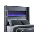 thumbnail image 5 of Tisdall Upholstered Queen Flame Visualizer Bed Grey, 5 of 8