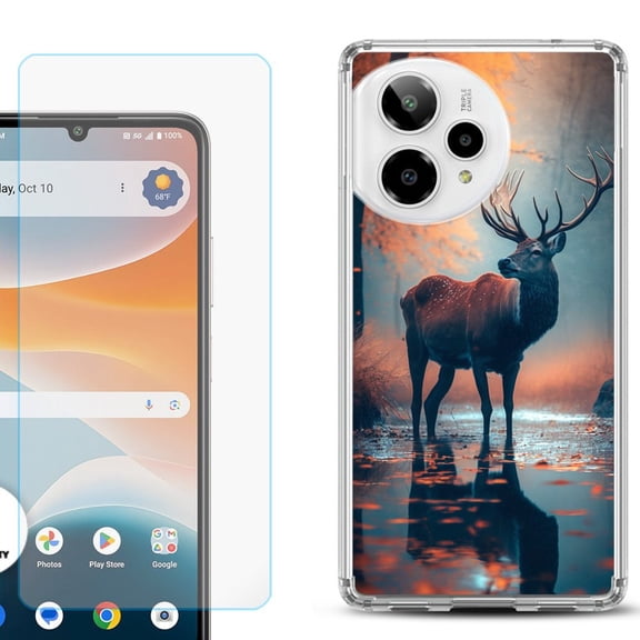 Phone Case for ATT Motivate Pro 2, with Screen Protector, by OneToughShield - Deer Autumn