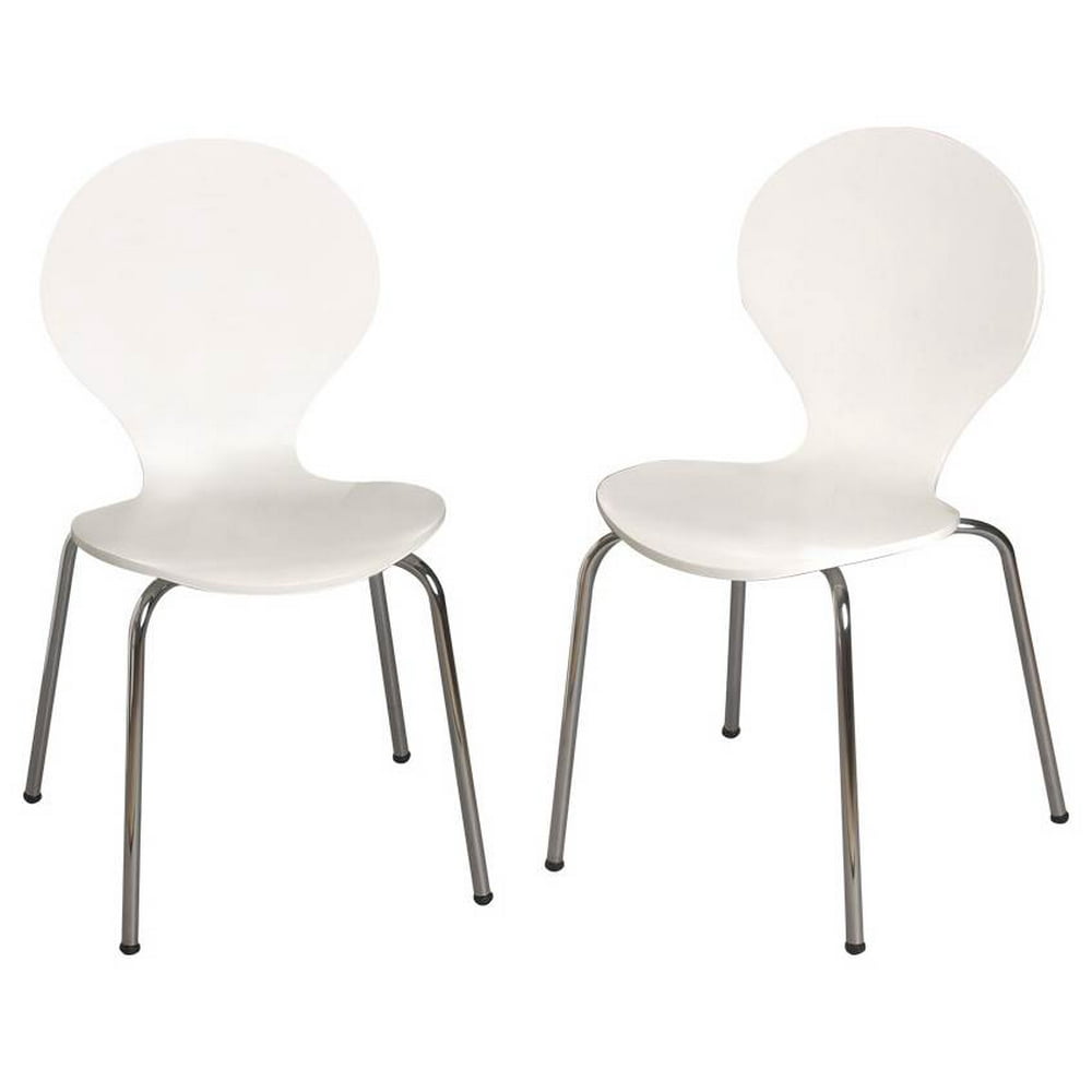 Children's Chair in White Set of 2
