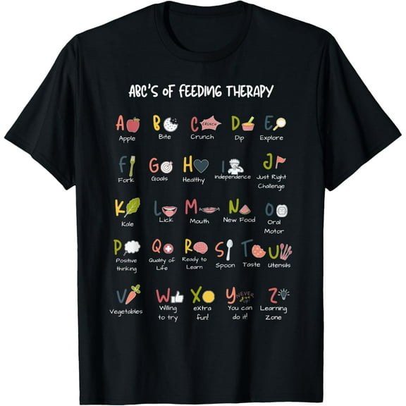 Feeding Therapy Alphabet Occupational Therapy Student Teach T-Shirt Shirts