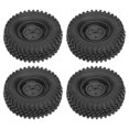 thumbnail image 3 of Universal RC Car Wheels, Outer Diameter 3.9 Inch 100mm RC Tires Replacement with Bumpy Texture, Excellent Grip, Strong Cushioning, Car Tires for Off Road Cars and RC Crawler, 3 of 7