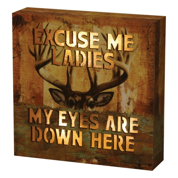 Rivers Edge Products LED Box 6in x 6in - Excuse Me Ladies