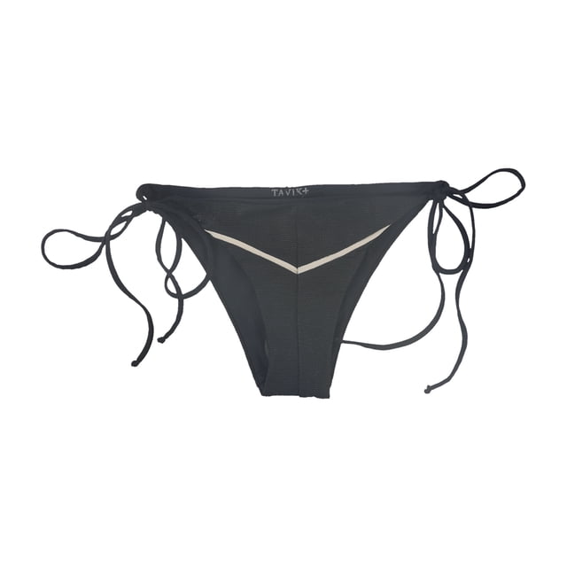 Tavik Jager Bikini para mujer, parte inferior de natación, negro, pequeño