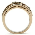 thumbnail image 3 of Women's Stainless Steel IP Rose Gold Crystal Citrine Yellow 4.70(g) Engagement Ring, 3 of 4