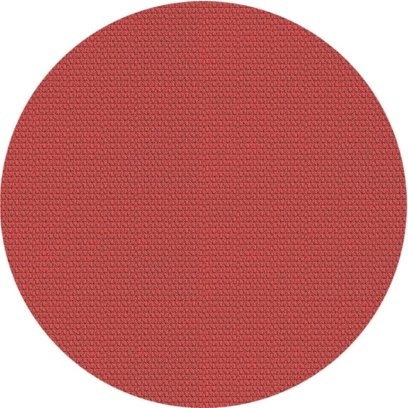 Ahgly Company Machine Washable Indoor Round Transitional Red Area Rugs, 4' Round