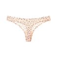 thumbnail image 1 of Gibobby Ropa interior de encaje sexy Bragas de seda de hielo de tiro bajo sin costuras para mujer Ropa interior sexy de color sólido(Beige,M), 1 of 3