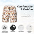 thumbnail image 3 of Gukieu Cute Gnomes In Red Truck Print Men's Double Layer Sports Swim Trunks, Quick Dry Adjustable Waist Swim Shorts Swimwear-3X-Large, 3 of 6