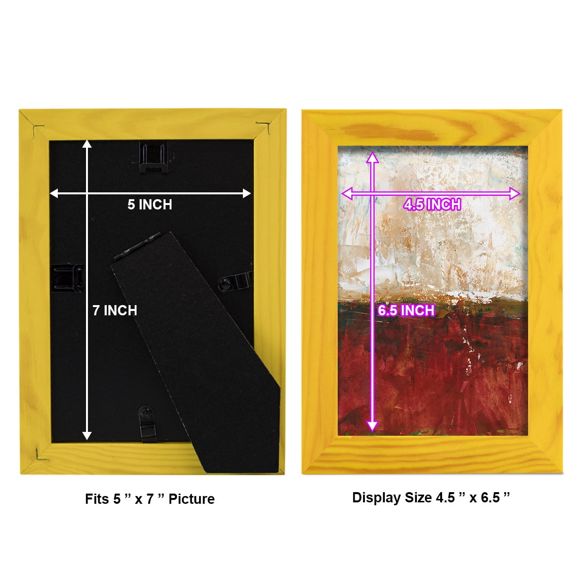 August Horizon I -Framed Print w/glass-Sunflower Yellow