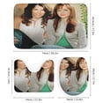 thumbnail image 3 of Las chicas Gilmore-theme 4-Piece Shower Curtain Set with Rugs, Waterproof Bathroom Decor Set Includes Bath Mat, U-Shaped Rug, Toilet Lid Cover and Curtain with Hooks, 3 of 6