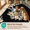 thumbnail image 4 of Design&I 4'x6' Washable Area Rug Pet Friendly & Non-Slip Built-In Grip Chinoiserie Floral Bird Medallion With Oriental Vintage Blossom Frame for Reading Nook, Bedroom, 4 of 7