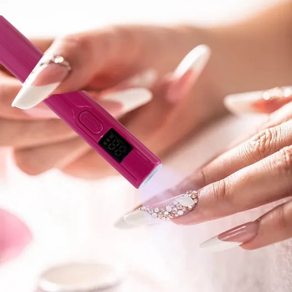 Mini Lamp for Gel Nails - Handheld Portable LED Rechargeable Cordless Nail Dryer with Fast Curing USB and LED Screen