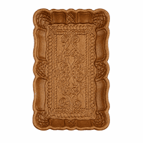 Pattern Edge Timber ABPETE Decorative Serving Tray,Rectangular Platter with Embossed Floral ...