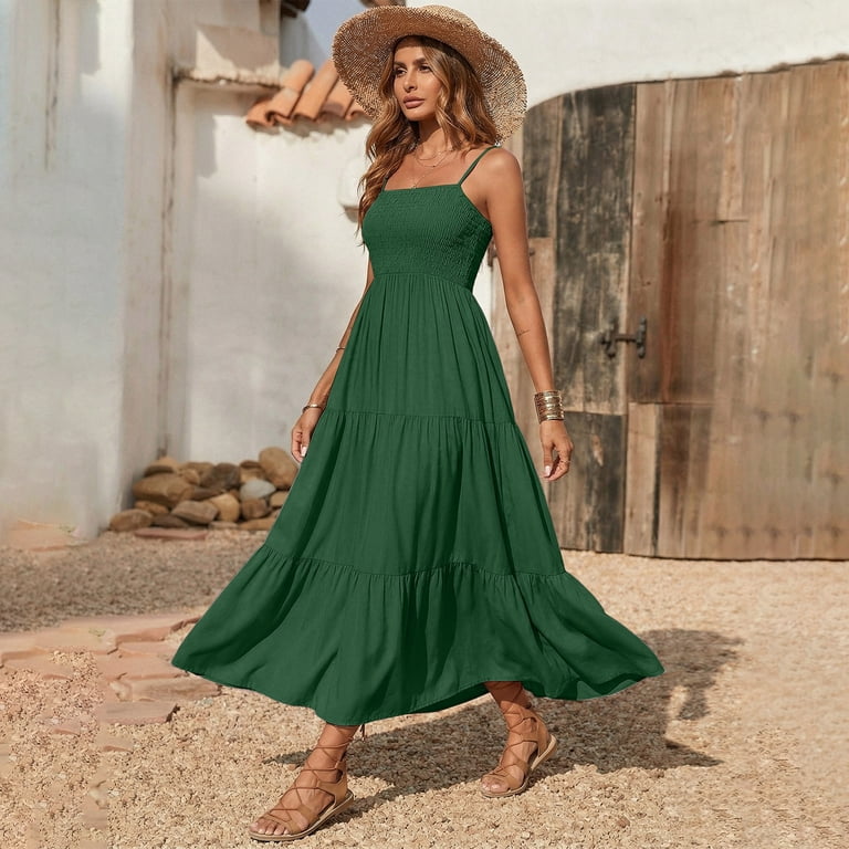bottle green chiffon dress Leely Women Dark Green Chiffon Long Sheath Wedding Guest Dress with Cape One Shoulder Formal Dress