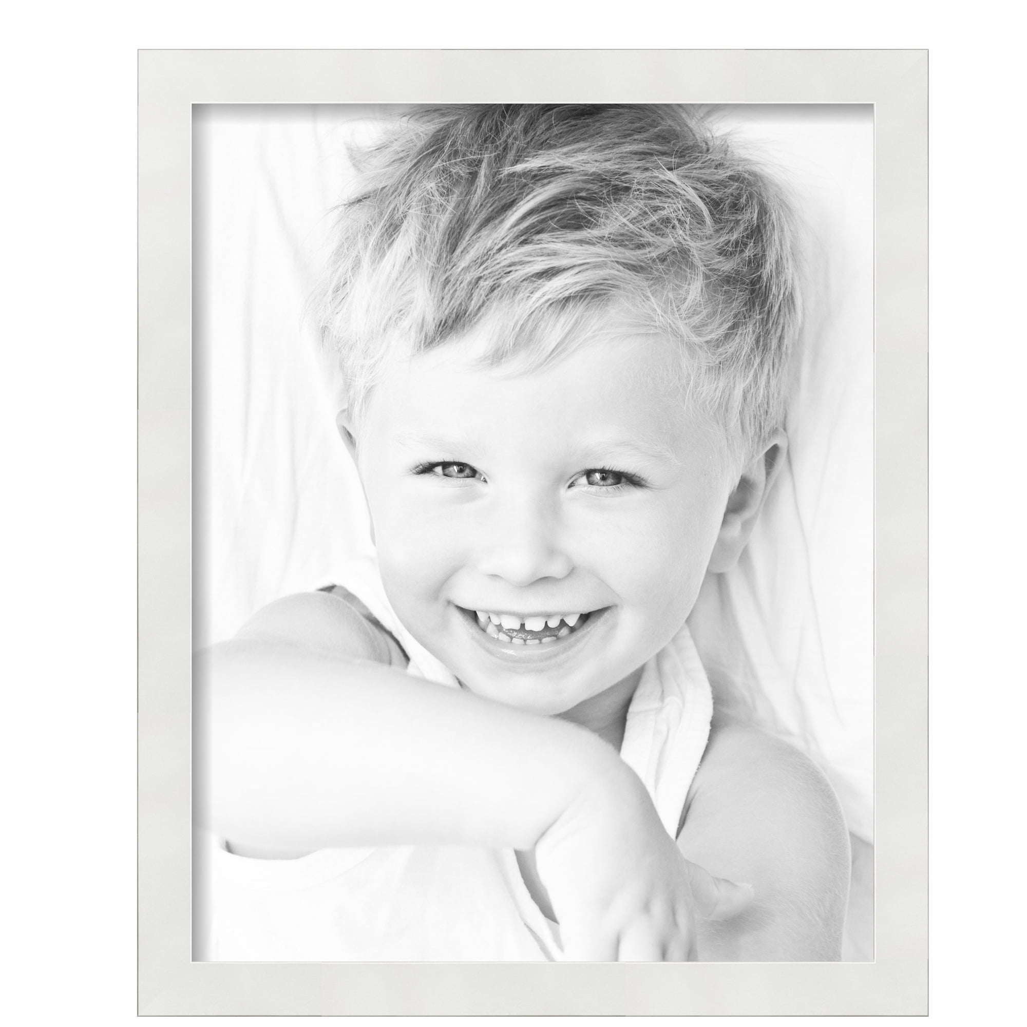 ArtToFrames 16" x 20" White Picture Frame, 16x20 inch White MDF Poster Frame (WOM-5179)