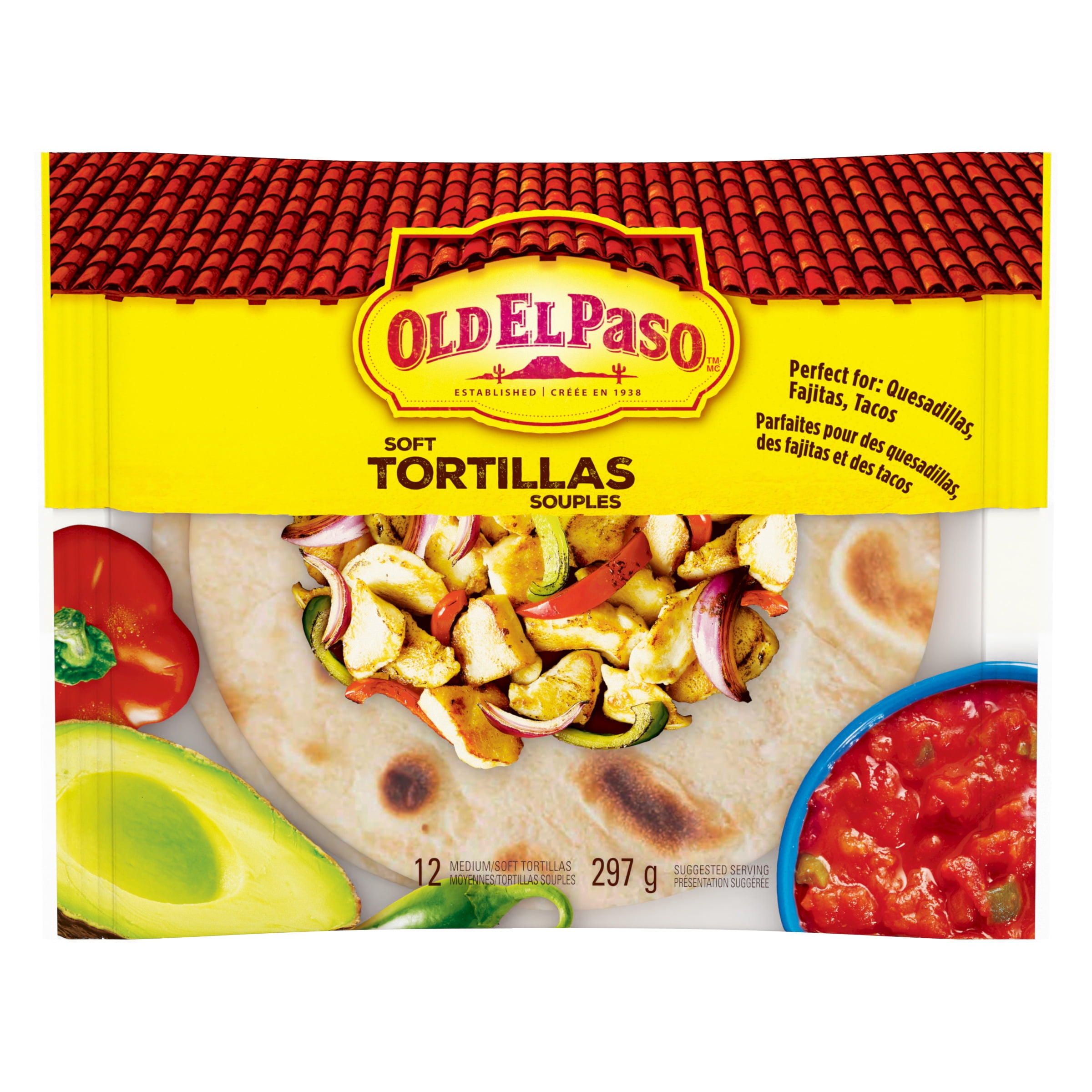 Old El Paso Soft Tortillas Medium, 12 Tortillas, 297 g