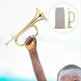 thumbnail image 2 of Small Trumpet Bugle Brass Golden Horn Simple Beginner Wind Instrument for School Band Child Student, 2 of 5