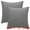Grey, variant on Unique Bargains Set of 2 Solid Soft Cushion Pillow Covers White 18" x 18"