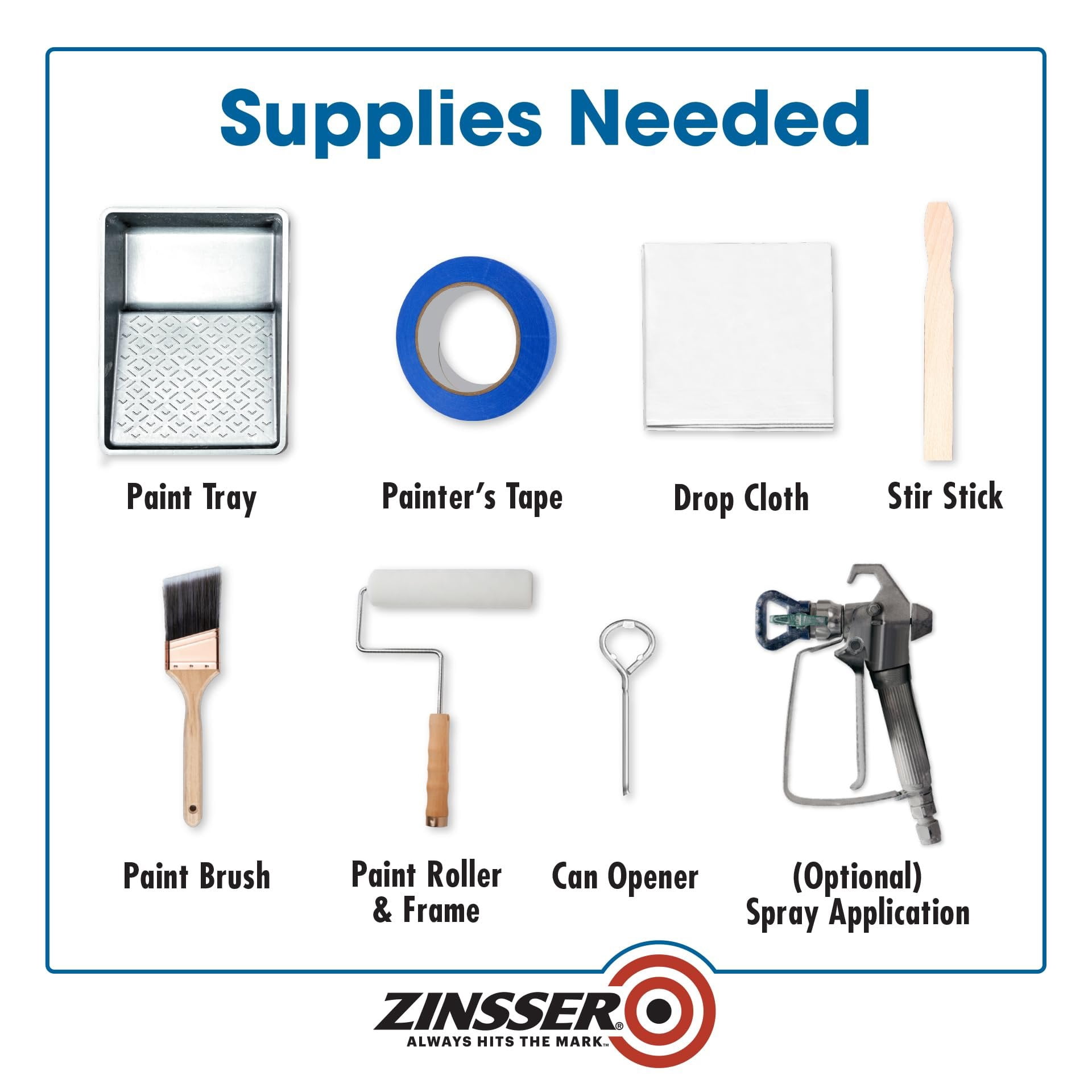 Zinsser 373693-4PK HIDZ Multi-Purpose Primer and Sealer, Quart, Flat White, 4 Pack