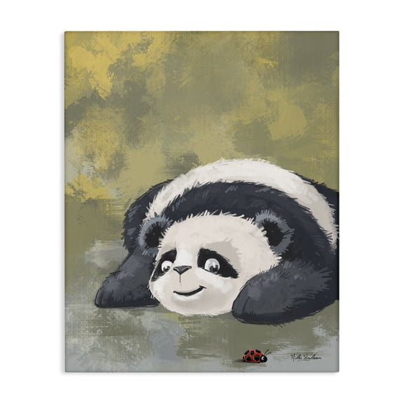 Stupell Industries Contemporary Panda Watching Ladybug Canvas Art, 16 x 20, by Nidhi Wadhwa
