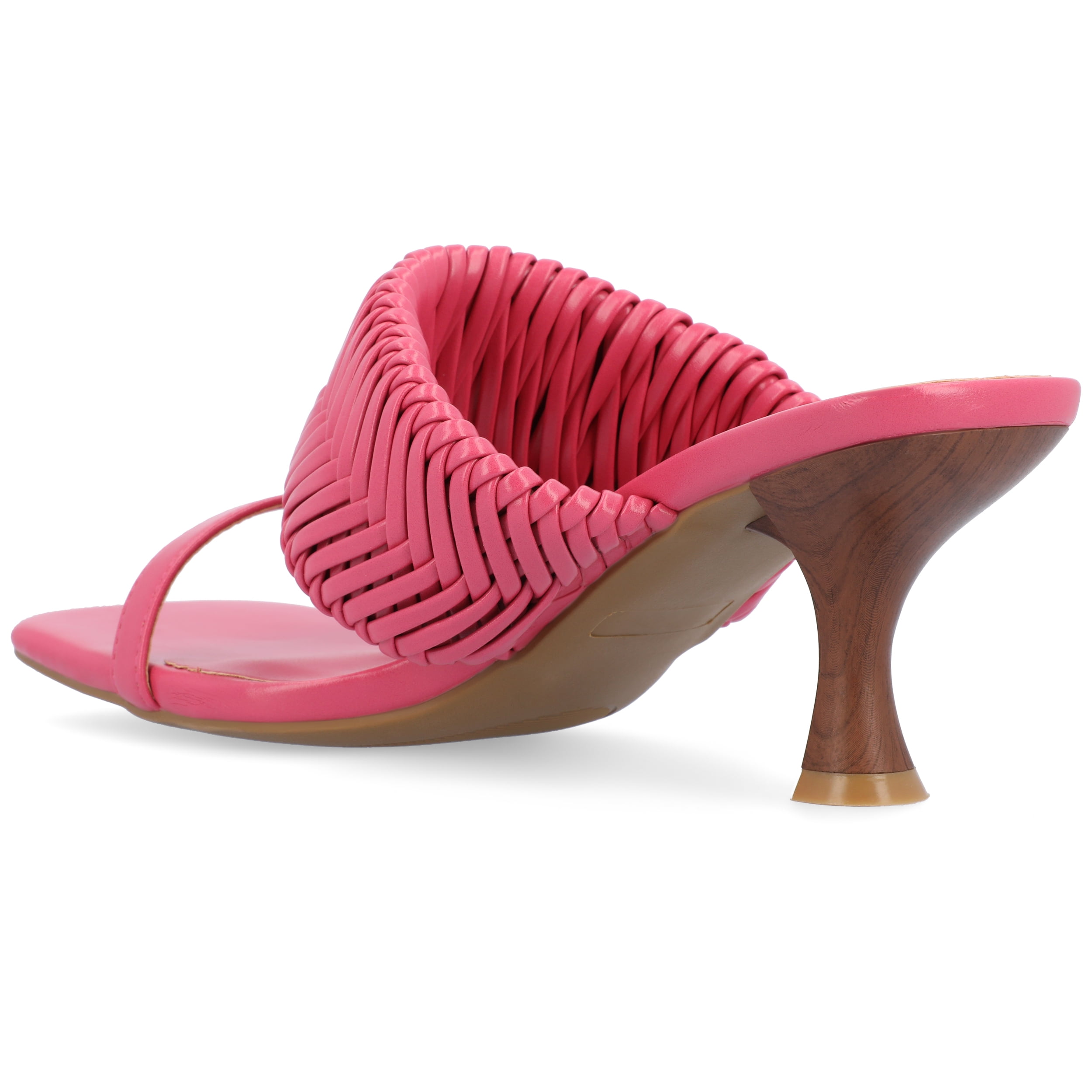 Journee Womens Monyka Woven Slip On Sandals