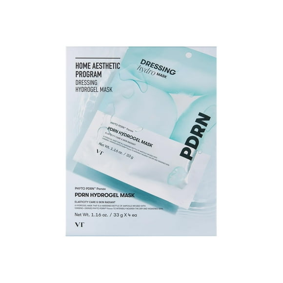 Máscara de hidrogel VT COSMETICS PDRN a base de plantas, 4 unidades