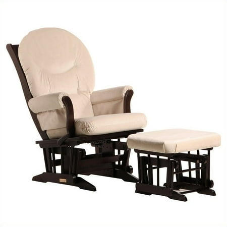 Dutailier Sleigh GliderReclinerMultiposition Ottoman Set in Espresso