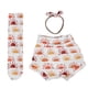 thumbnail image 5 of Conjunto de ropa de pantalones cortos para bebé, conjunto de ropa de fotografía para bebé con patrón de sol, conjunto de diadema, 3 uds., 100cm, 5 of 5