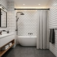 thumbnail image 5 of VEGCOO Tension Curtain Rod 51-157 Inches Adjustable, No Drilling Shower Curtain Rod for Bathroom, Patio, Room Divider, Closet, Rustproof White, 5 of 5