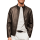 thumbnail image 4 of Chamarra Para Hombre Shendy Vendi Chaqueta Vinipiel Tipo Biker Cafe Extra Grande, 4 of 4