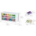 thumbnail image 4 of Small Drawer Organizer Storage, 2-Pack, 10-Drawer Craft Cabinet for Screws Hardware Art Supplies Small Parts Nuts Bolts Nails Tool Container, Drink Packet Water Flavor Packet Organizer, White, 4 of 7
