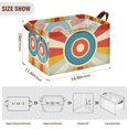 thumbnail image 7 of Yayeee Foldable Storage Basket for Shelves with Handles Set of 2 Waterproof Cloth Bins, Colorful Circles, 7 of 7