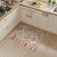 thumbnail image 2 of ODIKA Beige Vintage Borders Distressed Southwestern Geometric Neutral for Entryway, Kitchen, Mudroom, Stain Resistant Flatwoven, 2 of 7