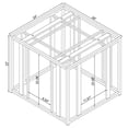 thumbnail image 6 of Adri Rectangular Glass Top Side End Table Black Nickel, 6 of 6