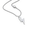 thumbnail image 2 of Lightning Bolt Charm Necklace with Gemstone, 2 of 6